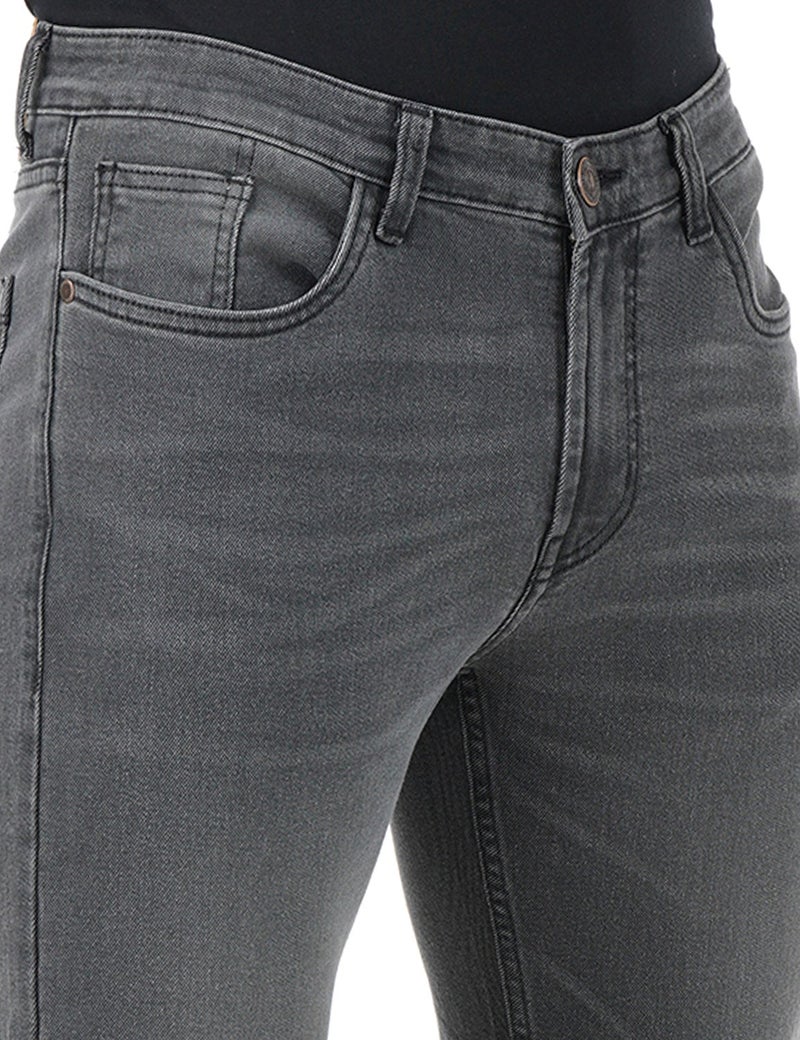 inkd جينز رجالي عادي - متوسط الارتفاع | مزيج القطن | التصميم الكلاسيكي | قماش قابل للتمدد | تصميم كلاسيك 5 بوكت - Image 5